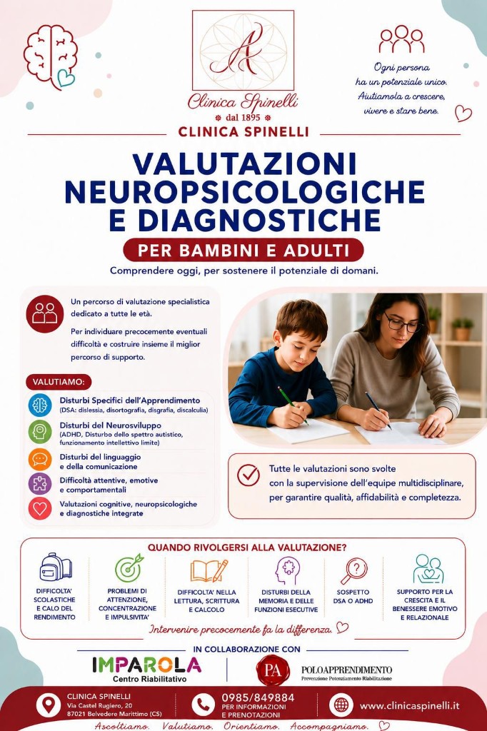 Valutazioni neuropsicologiche e diagnostiche per bambini e adulti